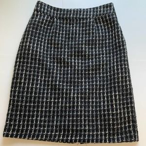 Merona Tweed Pencil Black Skirt Professional/Chic